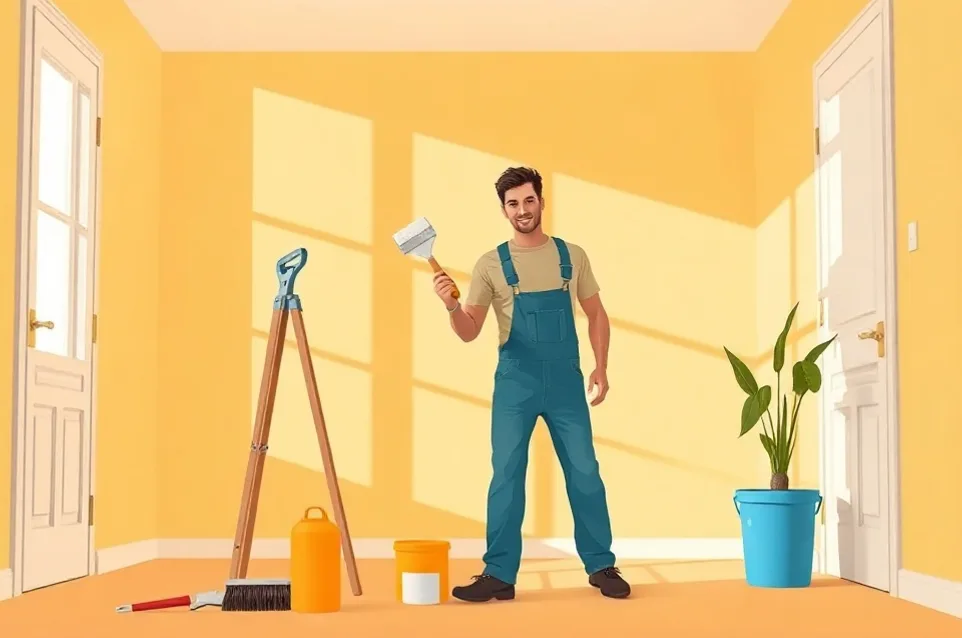 Intérieur rénové après travaux de peinture à Marignane